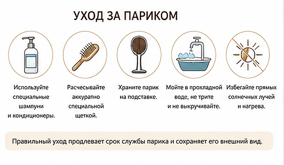 Уход за париком Уход за париком