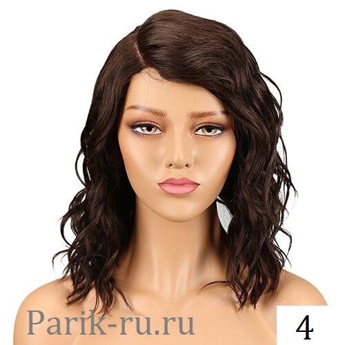 Женский парик из натуральных волос Christy коричневый