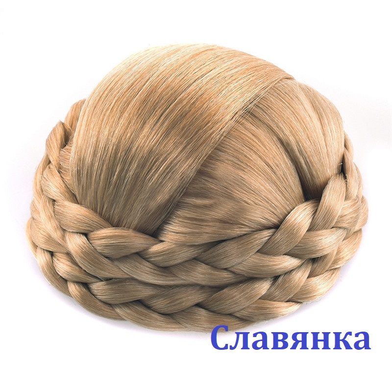 Шишка пучок из искусственных волос Славянка Шишка пучок из искусственных волос Славянка