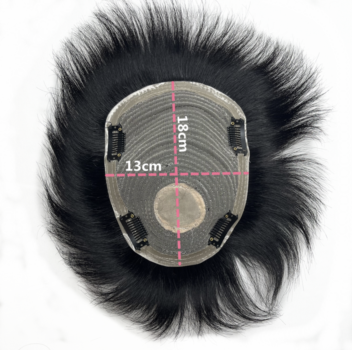 Короткая мужская накладка из натуральных волос Halo размер 13-18 см