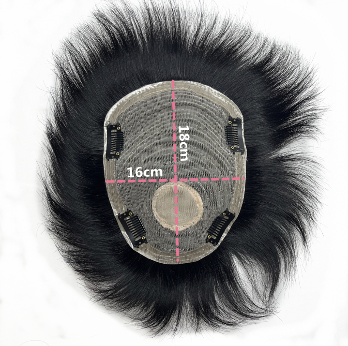 Короткая мужская накладка из натуральных волос Halo
