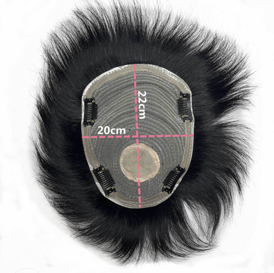 Короткая мужская накладка из натуральных волос Halo