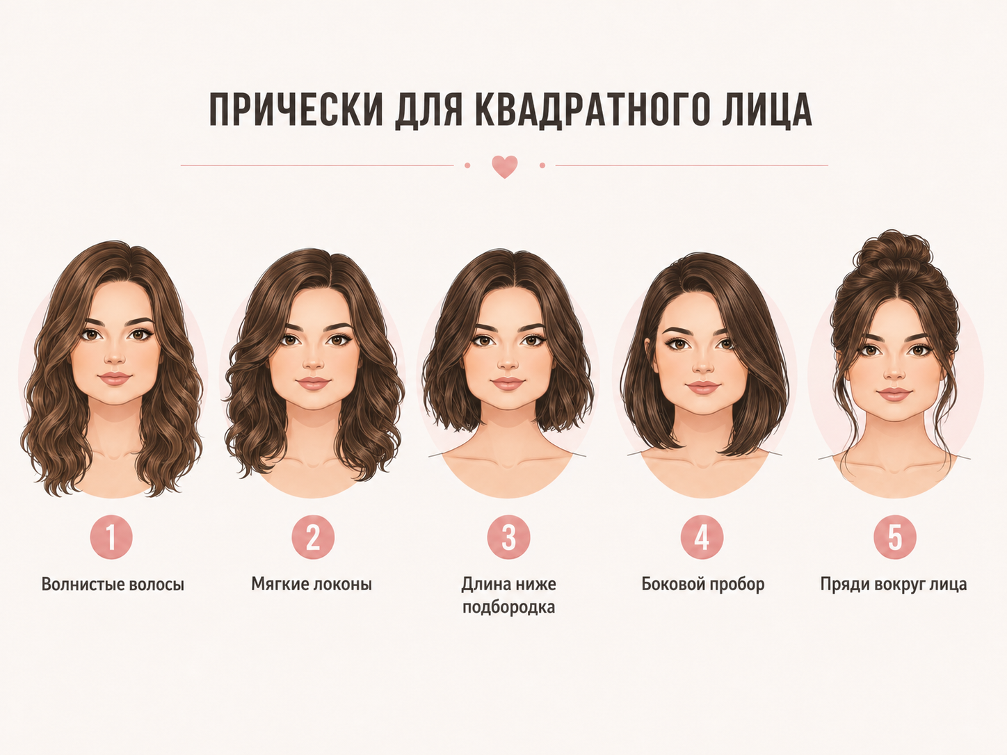 прически для квадратного лица